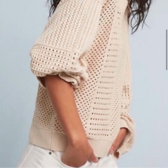 ANTHROPOLOGIE Open weave knit sweater - Picture 3 of 4